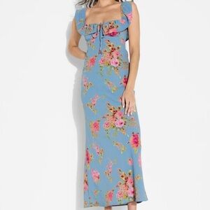 Wild Fable Flounce Sleeve Maxi Empire Waist Dress XS